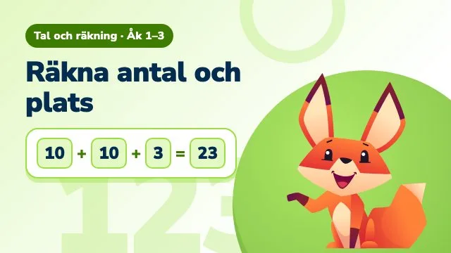 Räkna antal och plats